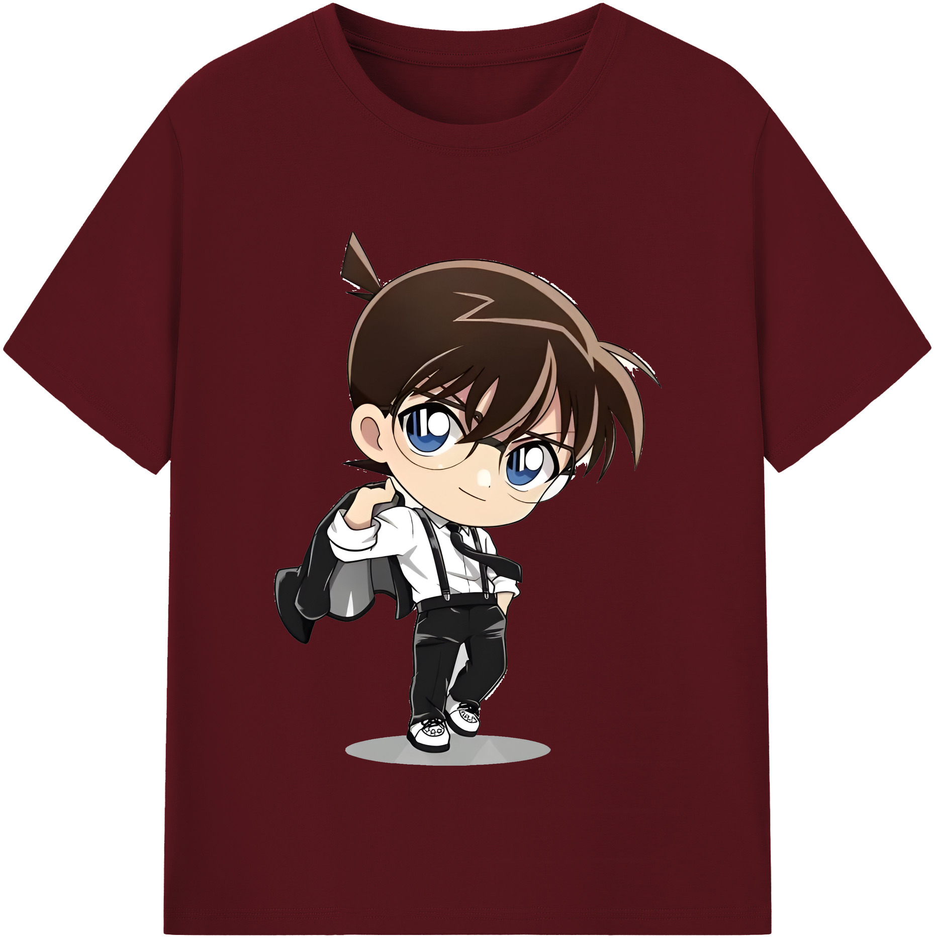 （画像用） 名探偵コナン 江戸川 コナン Detective Conan Conan Edogawa 綿100％半袖Tシャツ（フロントプリント）